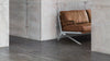 Braunes Ledersofa mit Metallgestell von Desede Switzerland, ideal für stilvolles Wohnen.