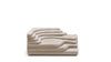 Beiges Ledersofa von De Sede Switzerland in treppenartiger Form für modernes Wohndesign.