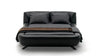 Schwarzes Ledersofa von Desede Switzerland mit organischer Form und integrierter Relaxfunktion.