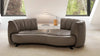 Braunes Ledersofa von Desede Switzerland mit geschwungenem Design und eleganter Linienführung.