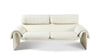 Ein cremefarbenes Ledersofa von Desede Switzerland mit eleganter, schwebender Form.