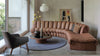 Braunes Ledersofa von Desede Switzerland in L-Form mit bequemen Polstern.