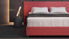 Rotes Lederkopfteil von Desede Switzerland, elegant und modern gestaltet.