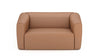 Braunes Ledersofa in kubischer Form von Desede Switzerland.