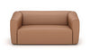Braunes Ledersofa in kubischer Form von Desede Switzerland, ideal für stilvolle Wohnzimmer.