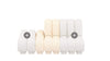 Helles, modulares Stoffsofa von Desede Switzerland mit flexiblen Sitzmodulen.