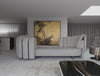 Desede Switzerland Ledersofa in Kashmir Sabbia mit eleganter, geschwungener Rückenlehne.