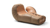 Liege in Boxhandschuh-Form aus zweifarbigem Leder von Desede Switzerland.