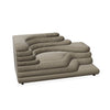 Ecksofa aus Leder in Beige von Desede Switzerland mit einzigartigem, wellenförmigem Design.